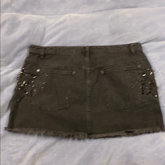 Free people frayed hem 5 pocket embellished skirt - Picture 2 of 8